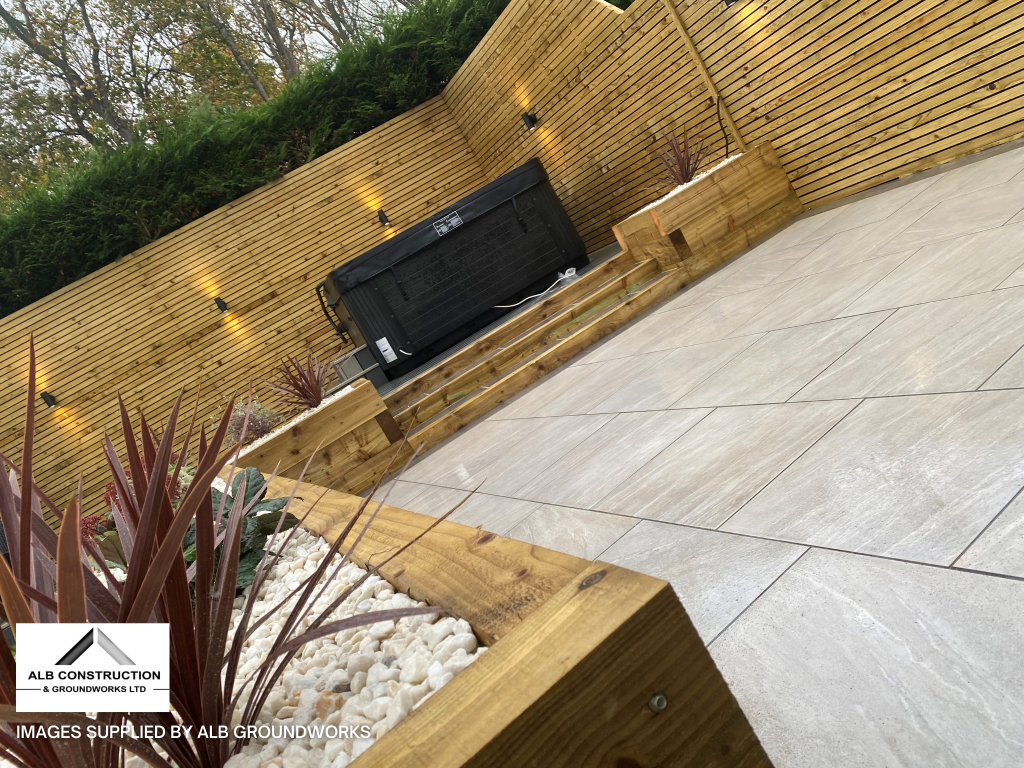 Raised Flower Bed Landscaped Garden