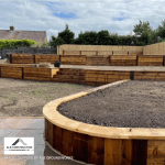 Garden Design Using New Brown Tanatone Railway Sleepers