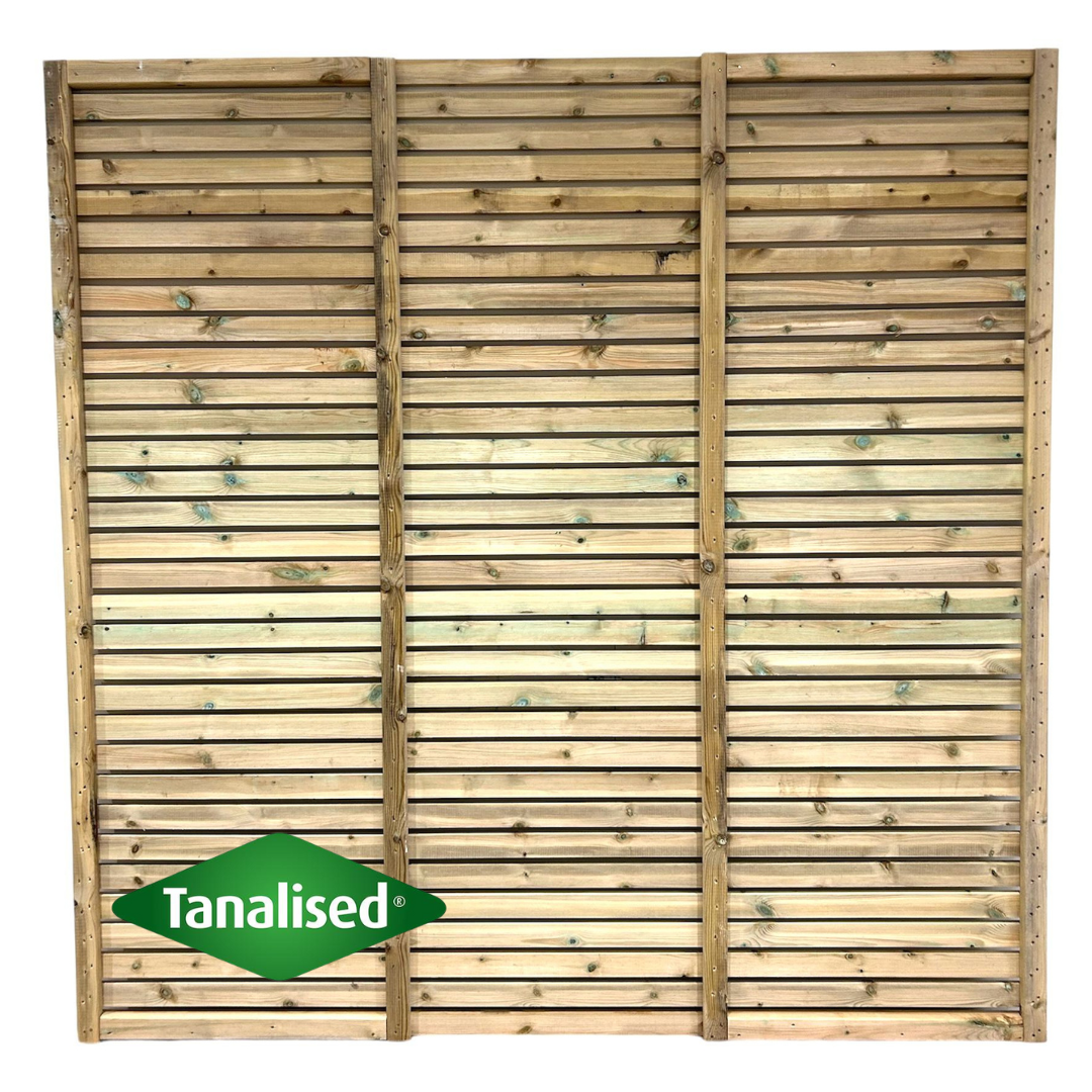 Deluxe Contemporary Slatted Fence Panels